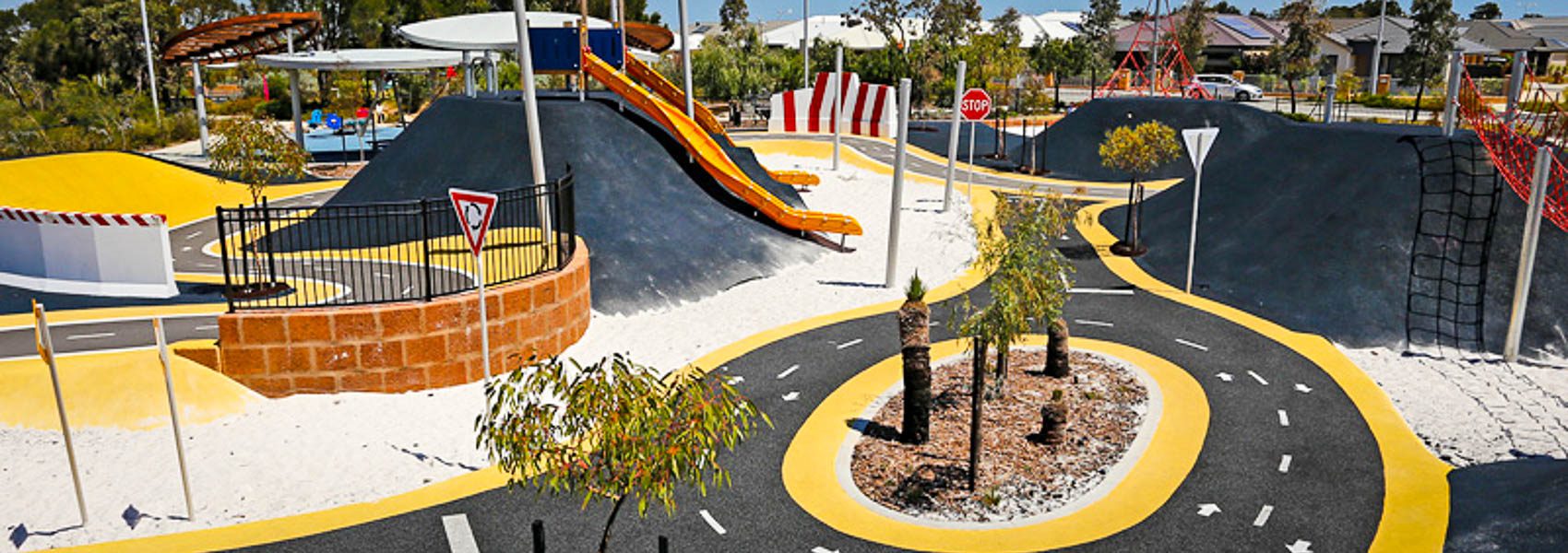 The Pitstop Park in Banksia Grove is great for kids learning to ride a bike