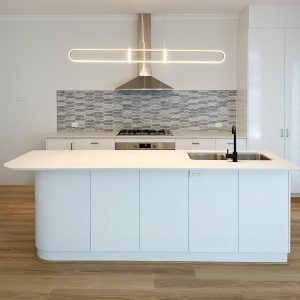 A new kitchen with pendant lights in Brabham, in Perth's north